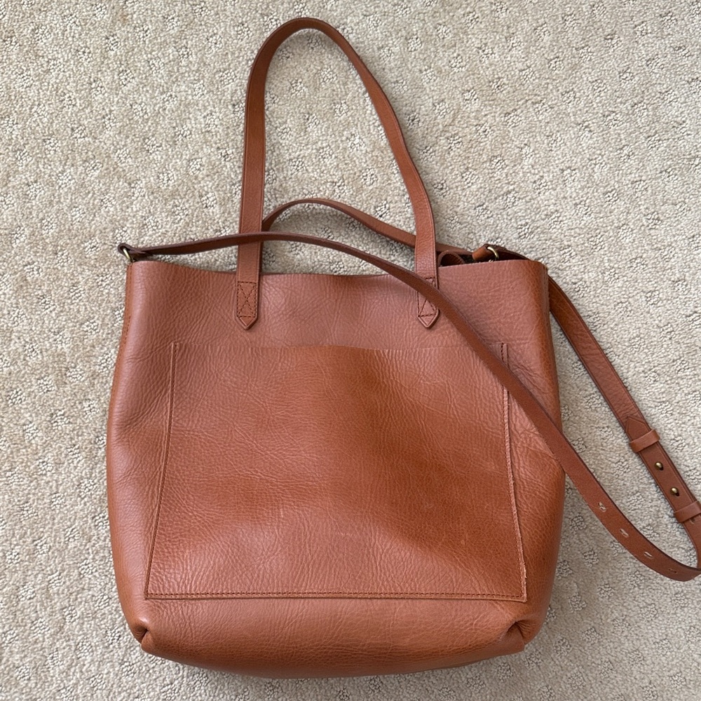 Madewell Brown Leather Tote Bag